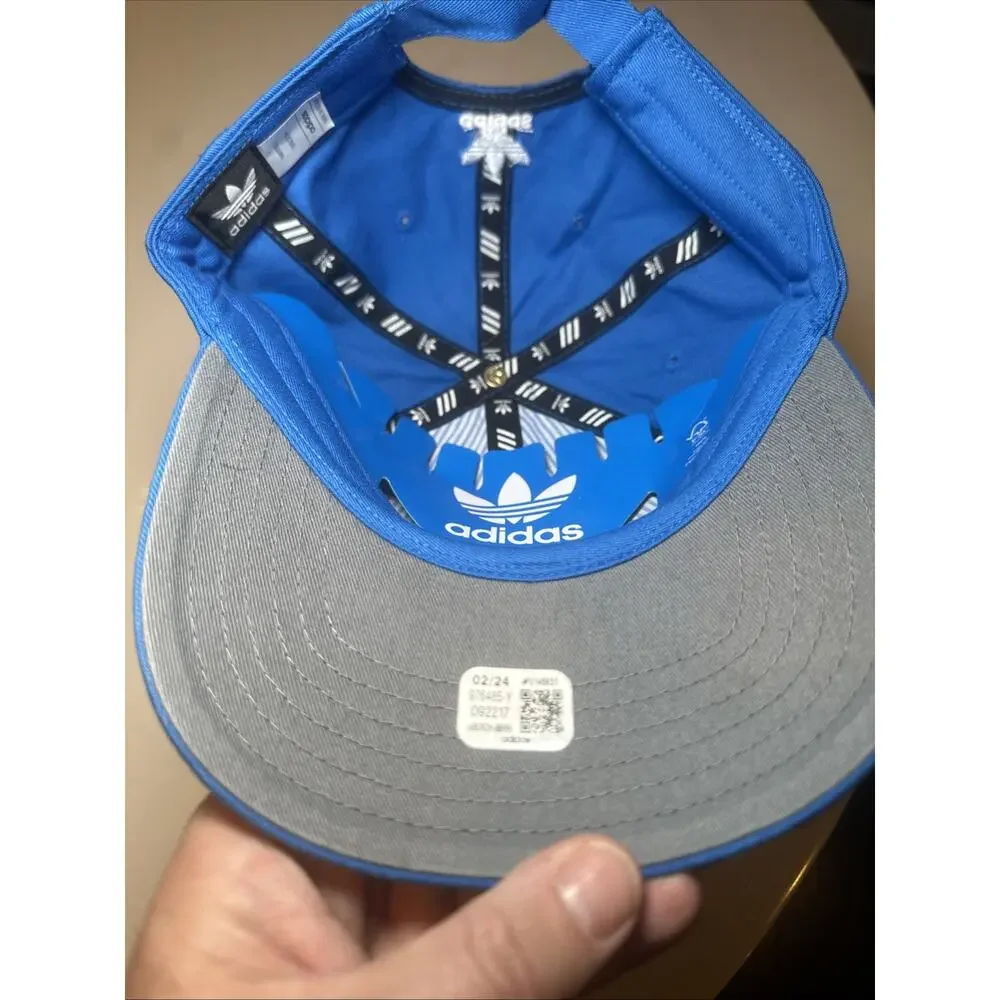 Adidas - Trefoil - Youth Strap Back Hat Cap - Blue - New With Tags!